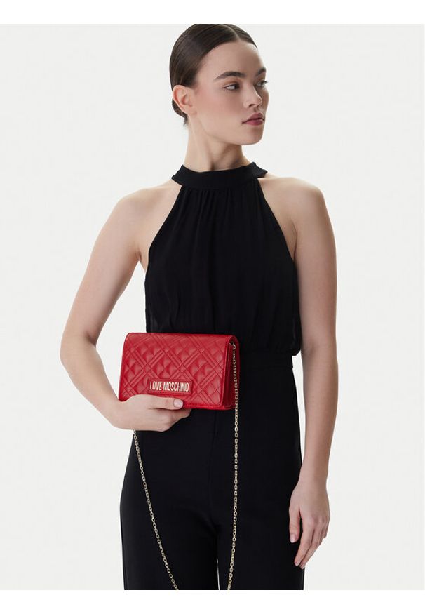 Love Moschino - LOVE MOSCHINO Torebka JC4079PP1OLA0500 Czerwony. Kolor: czerwony. Materiał: skórzane