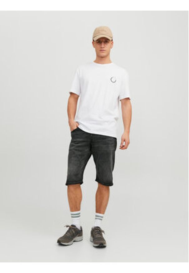 Jack & Jones - Jack&Jones Szorty jeansowe Scale 12223991 Czarny Regular Fit. Kolor: czarny. Materiał: jeans, bawełna