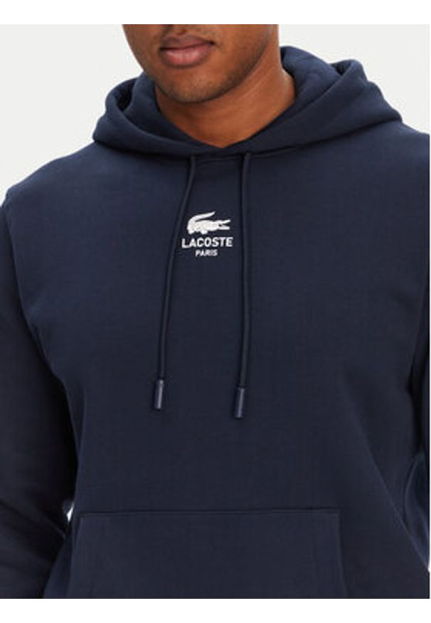 Lacoste Bluza SH2740 Granatowy Regular Fit. Kolor: niebieski. Materiał: bawełna