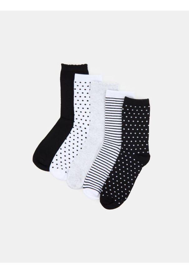 Sinsay - Skarpetki z bawełną 5 pack - wielobarwny. Materiał: bawełna