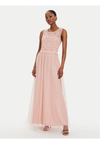 Vila Sukienka wieczorowa Lynnea 14052673 Różowy Regular Fit. Kolor: różowy. Materiał: syntetyk, bawełna. Styl: wizytowy #1
