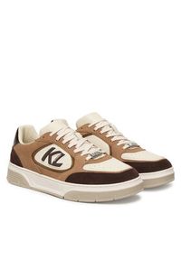 Karl Lagerfeld - KARL LAGERFELD Sneakersy Kourtney KL53026 Brązowy. Kolor: brązowy. Materiał: skóra, zamsz #3