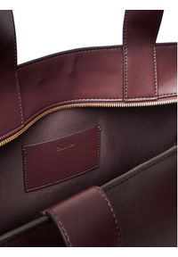 Calvin Klein Torebka Bold Ck Medium Tote LV04F3218G Bordowy. Kolor: czerwony. Materiał: skórzane #3