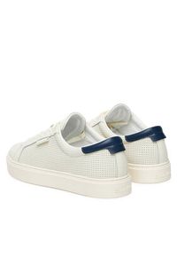 Calvin Klein Sneakersy Clean Cup Low Laceup Perf Lth HM0HM01870 Biały. Kolor: biały. Materiał: skóra #4