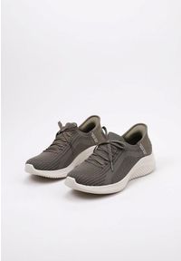 skechers - Tenisówki Skechers Model Slip-ins: Ultra Flex 3.0 Tonal Stretc Kolor Zielony. Kolor: zielony. Materiał: tkanina. Model: Skechers Sport. Sport: turystyka piesza