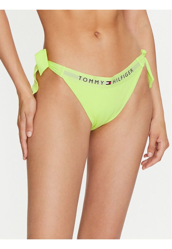 TOMMY HILFIGER - Tommy Hilfiger Dół od bikini UW0UW04497 Zielony. Kolor: zielony. Materiał: syntetyk