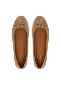 TOMMY HILFIGER - Tommy Hilfiger Baleriny FW0FW09357 Beżowy. Kolor: beżowy. Materiał: skóra #2