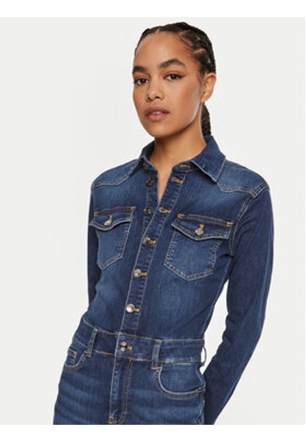 Liu Jo Sukienka jeansowa UF4146 D4811 78525 Niebieski Slim Fit. Kolor: niebieski. Materiał: bawełna