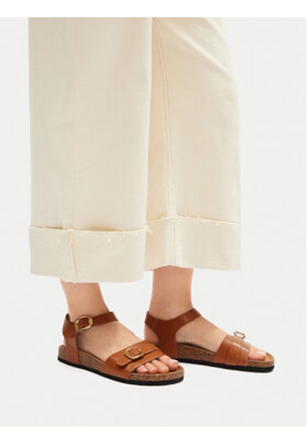 Jenny - JENNY Sandały YLD-P9118 Brązowy. Kolor: brązowy. Materiał: materiał, syntetyk