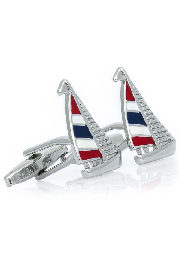 Modini - Spinki do mankietów - żaglówki, statki L01