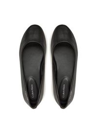 Calvin Klein Baleriny Flat Mary Jane - Lth HW0HW02341 Czarny. Kolor: czarny. Materiał: skóra