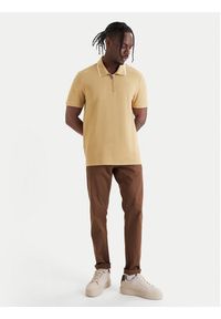 Calvin Klein Polo LV04LF214G Żółty Regular Fit. Typ kołnierza: polo. Kolor: żółty. Materiał: bawełna #2