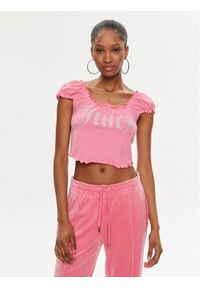 Juicy Couture Bluzka Brodie JCWCT23309 Różowy Regular Fit. Kolor: różowy. Materiał: bawełna #1