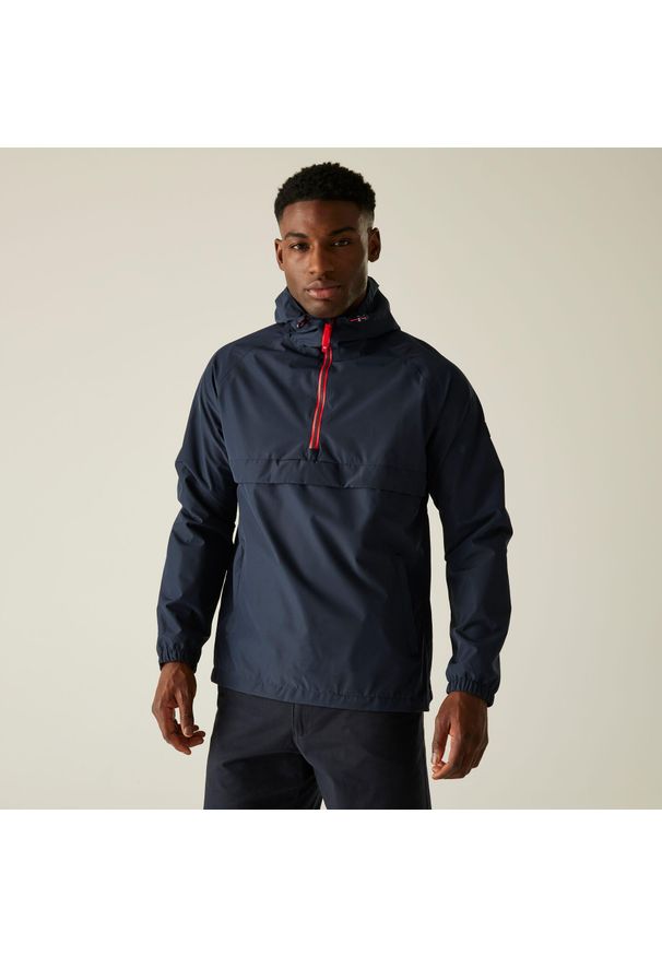 Regatta - Kurtka turystyczna przeciwdeszczowa męska Tayan wodoodporna. Kolor: czerwony. Materiał: poliester, tkanina. Sport: turystyka piesza
