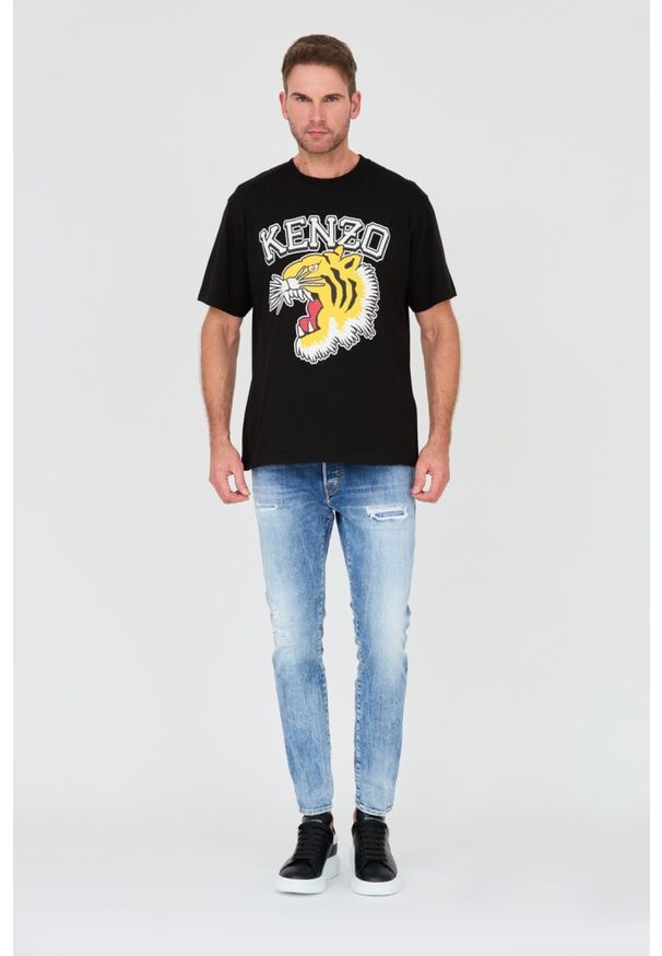 Kenzo - KENZO Czarny t-shirt Tiger Varsity Jungl. Kolor: czarny