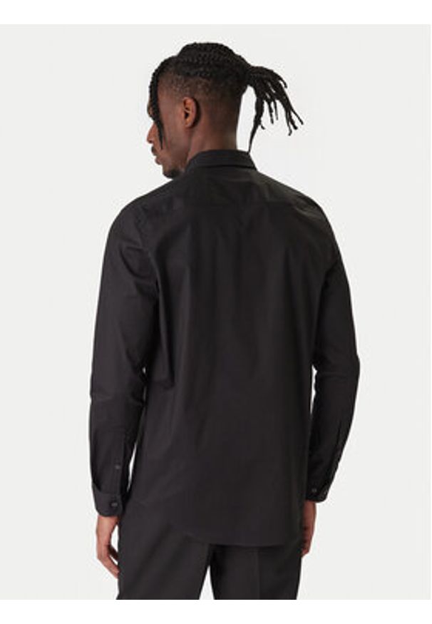 Hugo - HUGO Koszula Emero 50555786 Czarny Regular Fit. Kolor: czarny. Materiał: bawełna