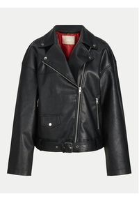 JJXX Kurtka z imitacji skóry Frida 12257725 Czarny Loose Fit. Kolor: czarny. Materiał: skóra