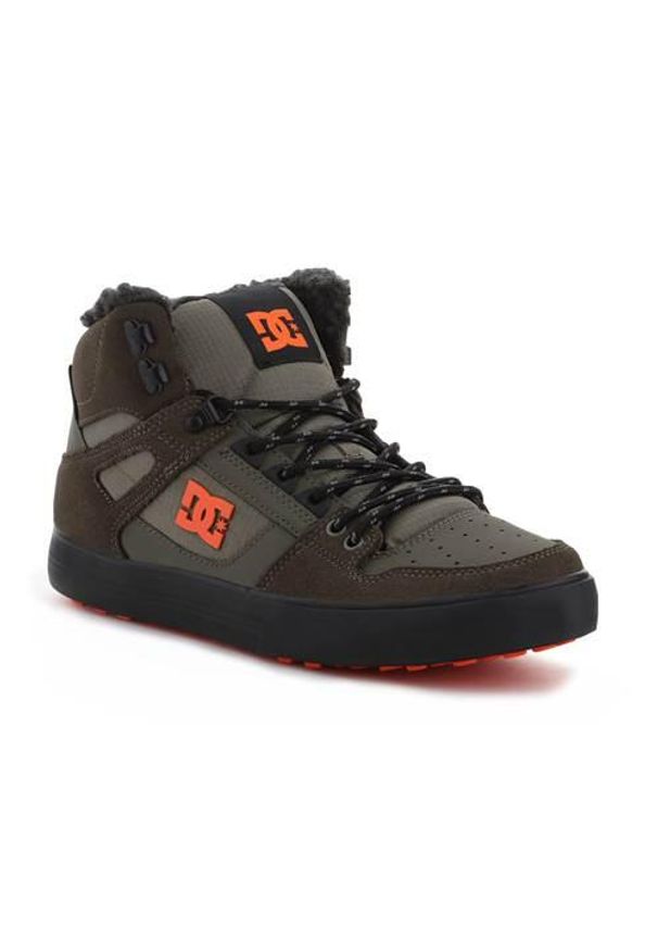DC Shoes - Buty do chodzenia męskie DC Pure Hightop WC Wnt. Kolor: zielony. Materiał: skóra, syntetyk. Sport: turystyka piesza