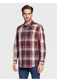 Wrangler Koszula WA5B5R17G 112324306 Bordowy Regular Fit. Kolor: czerwony. Materiał: syntetyk #1