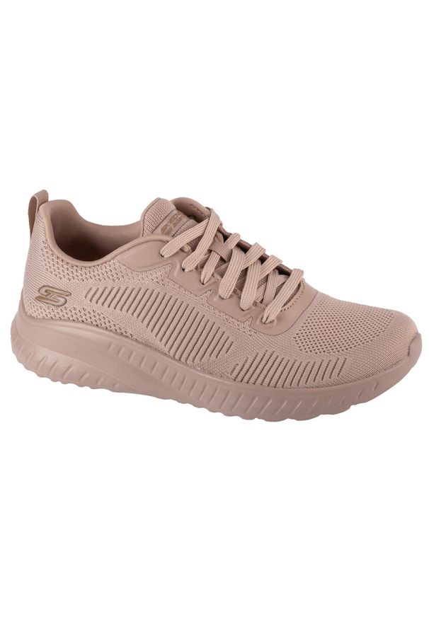 skechers - Buty do chodzenia damskie Skechers Bobs Squad Chaos. Zapięcie: sznurówki. Kolor: beżowy. Materiał: syntetyk, materiał. Szerokość cholewki: normalna. Model: Skechers Sport. Sport: turystyka piesza