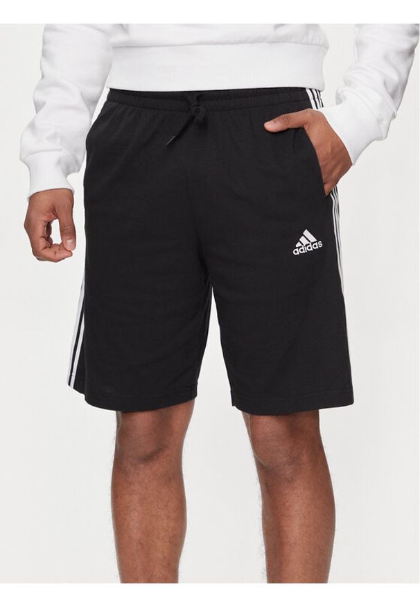 Adidas - adidas Szorty sportowe Essentials IC9382 Czarny Regular Fit. Kolor: czarny. Materiał: bawełna, syntetyk. Styl: sportowy