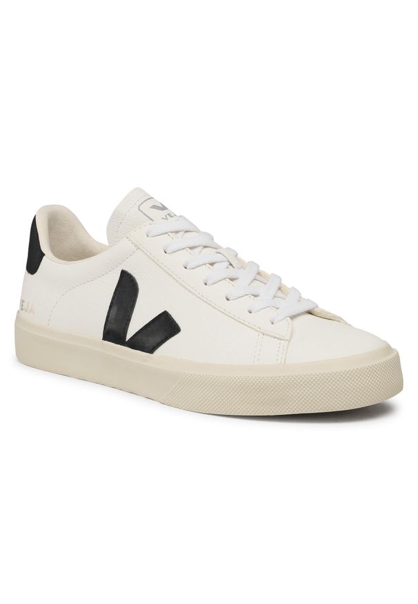 Sneakersy Veja Campo Chromefree CP051537 Extra White/Black. Kolor: biały. Materiał: skóra