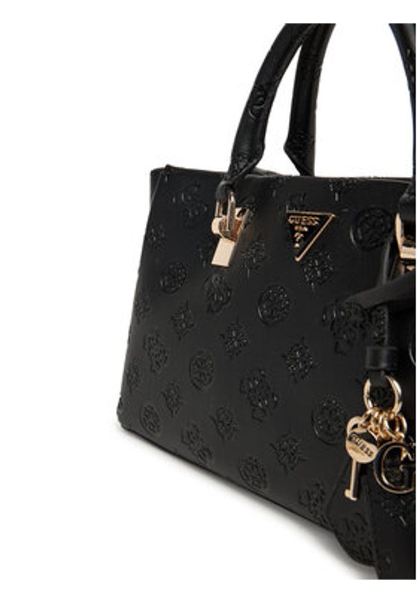 Guess Torebka Tisha HWPD77 64060 Czarny. Kolor: czarny. Materiał: skórzane