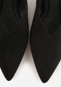 Renee - Czarne Sandały Typu Slingback z Wyciętą Cholewką Phellilea. Zapięcie: pasek. Kolor: czarny #6