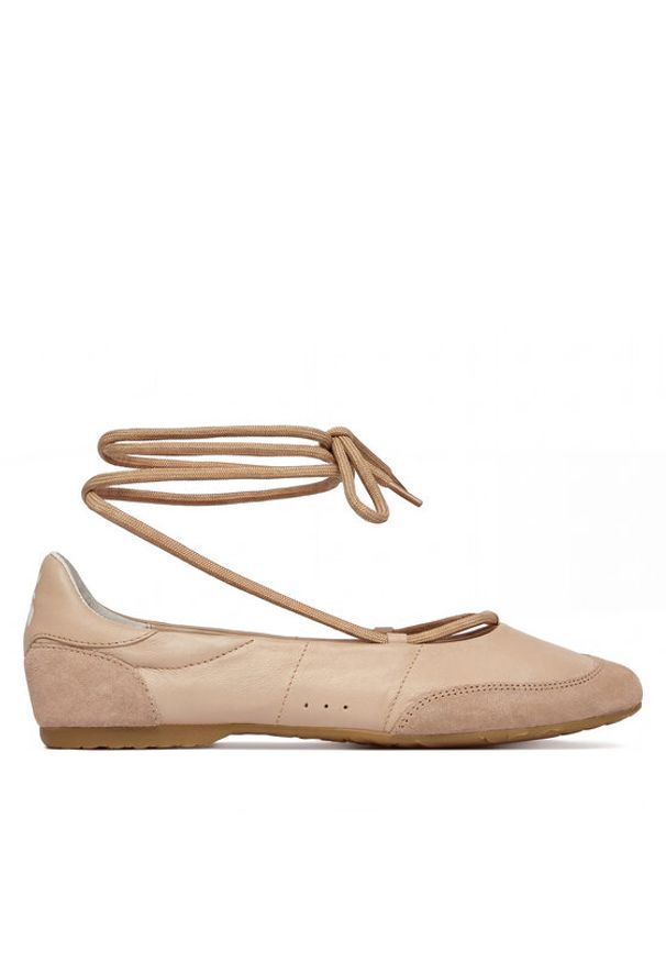 Patrizia Pepe Baleriny 8Z0123/L150-R874 Beżowy. Kolor: beżowy. Materiał: skóra