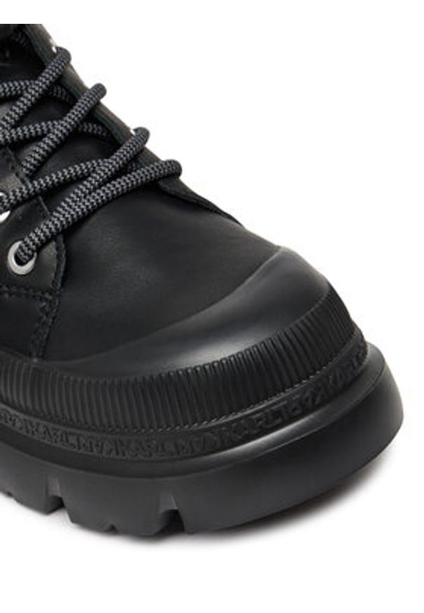Karl Lagerfeld - KARL LAGERFELD Trapery KL43536 Czarny. Kolor: czarny. Materiał: skóra