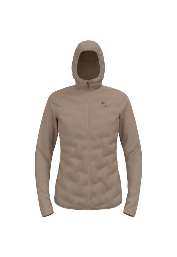 Odlo - Kurtka hybrydowa damska ODLO Zeroweight Insulator Mid Layer Hoody Full Zip. Kolor: szary. Sport: turystyka piesza