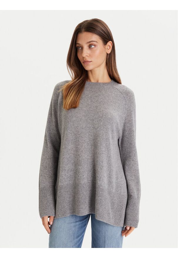 ViCOLO Sweter 22038F Szary Regular Fit. Kolor: szary. Materiał: kaszmir