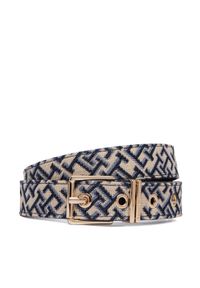TOMMY HILFIGER - Tommy Hilfiger Pasek Th Square 2.5 Jacquard AW0AW18894 Beżowy. Kolor: beżowy. Materiał: materiał #1