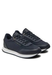 TOMMY HILFIGER - Tommy Hilfiger Sneakersy Essential Runner FW0FW08004 Granatowy. Kolor: niebieski #4