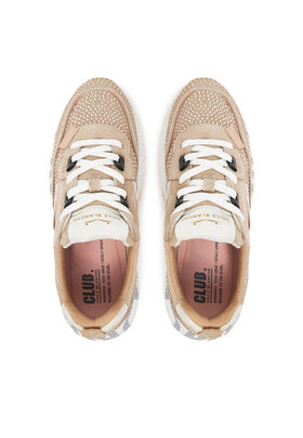 Voile Blanche Sneakersy Club105 0012017475.20.0E01 Beżowy. Kolor: beżowy. Materiał: zamsz, skóra