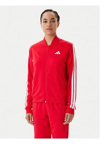 Adidas - adidas Dres Essentials 3-Stripes JD2684 Czerwony Regular Fit. Kolor: czerwony. Materiał: syntetyk #3