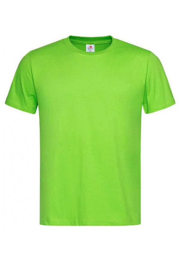 Zielony t-shirt Stedman casualowy, krótki, z krótkim rękawem, na co dzień