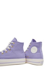Converse Trampki Chuck Taylor All Star Lift Platform Knit Kadın Mor A13644C Fioletowy. Kolor: fioletowy. Materiał: materiał. Obcas: na platformie #2