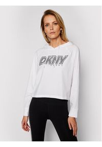 Bluza DKNY Sport. Kolor: biały. Materiał: bawełna. Styl: sportowy #1