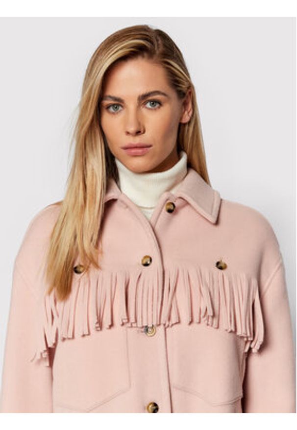 Pinko - PINKO Kurtka przejściowa Fiambala 1G16S1 Y7E3 Różowy Regular Fit. Kolor: różowy. Materiał: wełna
