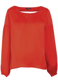 TOP SECRET - Bluzka z odkrytymi plecami o luźnym kroju. Kolor: czerwony. Materiał: tkanina. Długość rękawa: długi rękaw. Długość: długie. Wzór: gładki. Sezon: wiosna, lato. Styl: elegancki #5
