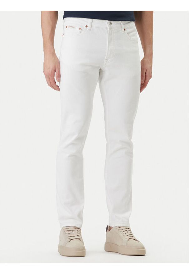 Calvin Klein Jeans Jeansy LV04RF751G Écru Slim Fit