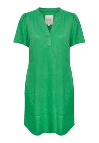 Part Two Sukienka codzienna Aminase 30306783 Zielony Regular Fit. Okazja: na co dzień. Kolor: zielony. Materiał: len. Typ sukienki: proste. Styl: casual #4