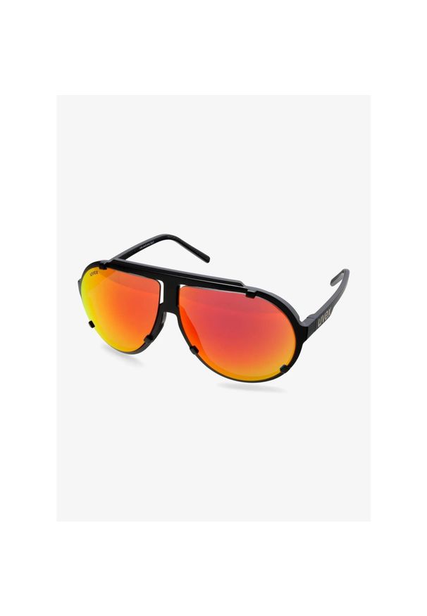 Okulary przeciwsłoneczne Uvex Esntl Pina - black matt/mirror red. Kolor: czarny