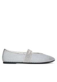 Karl Lagerfeld - KARL LAGERFELD Baleriny KL40125 Srebrny. Kolor: srebrny. Materiał: materiał #3