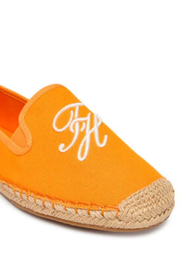 TOMMY HILFIGER - Tommy Hilfiger Espadryle Th Script Summer Espadrille FW0FW09240 Pomarańczowy. Kolor: pomarańczowy. Materiał: materiał