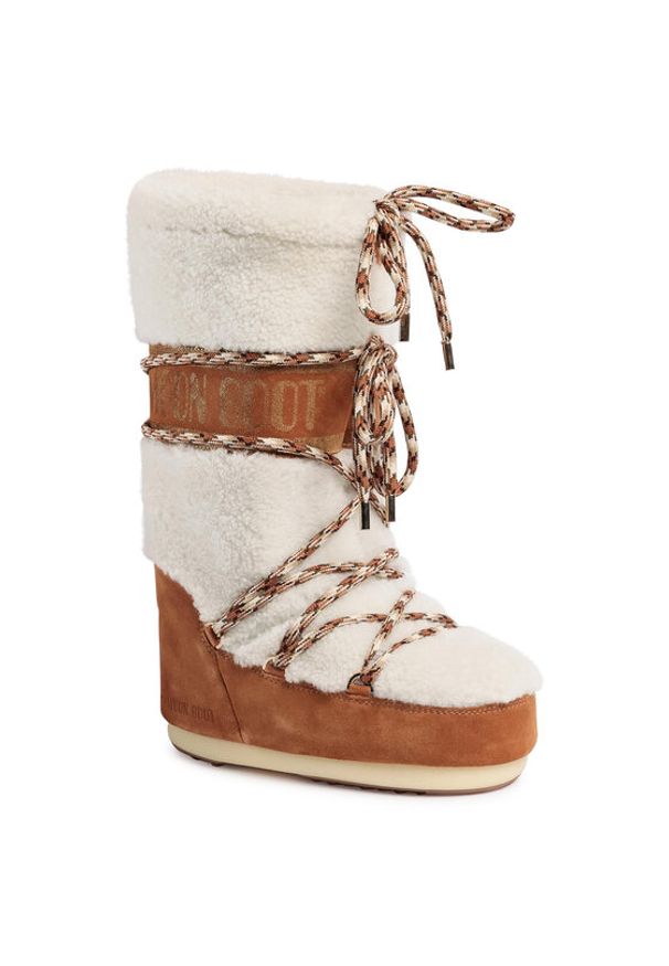 Moon Boot Śniegowce Shearling 14026100001 Biały. Kolor: biały. Materiał: skóra