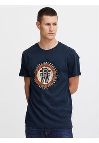 Blend T-Shirt 20715769 Granatowy Regular Fit. Kolor: niebieski. Materiał: bawełna