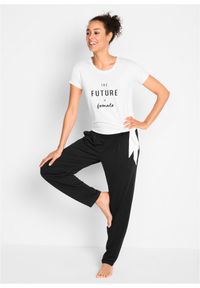 bonprix - Spodnie haremki z wiskozy. Kolor: czarny. Materiał: wiskoza. Długość: długie. Styl: sportowy #2