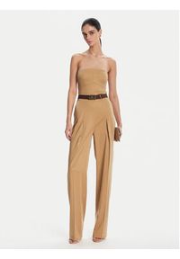 Elisabetta Franchi Kombinezon TU05152E2 032 Beżowy Regular Fit. Kolor: beżowy. Materiał: syntetyk #3
